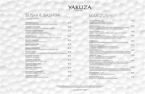 yakuza by olivier menu